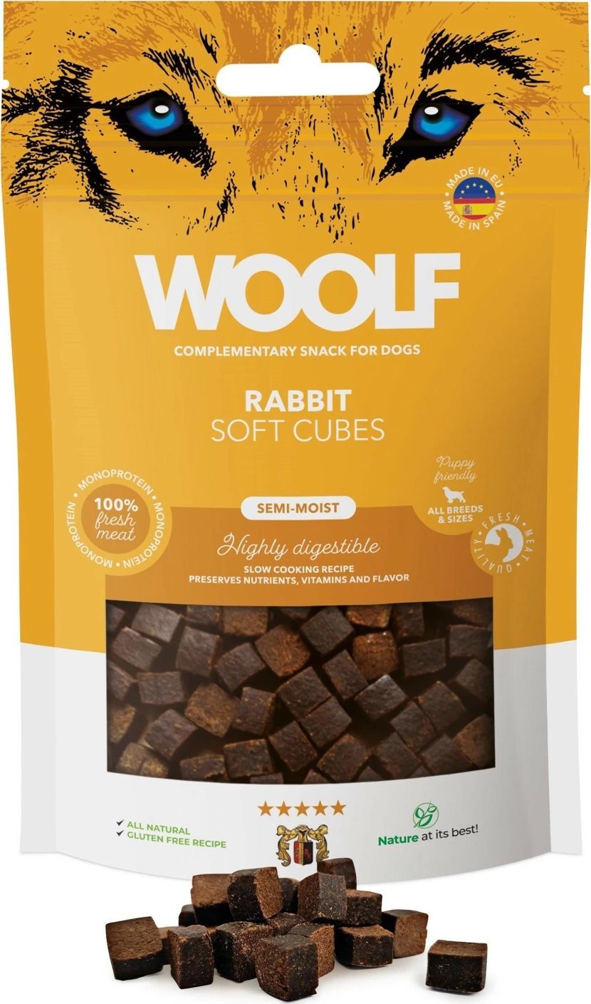 WOOLF Woolf Soft Cubes Monoprotein Rabbit 100g