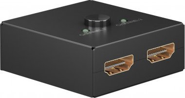 Goobay Ręczny przełącznik HDMI 2 do 1 (4K @ 30 Hz)