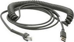 Kabel USB Zebra USB-A - USB-A 2.8 m Szary (CBA-U32-C09ZAR)