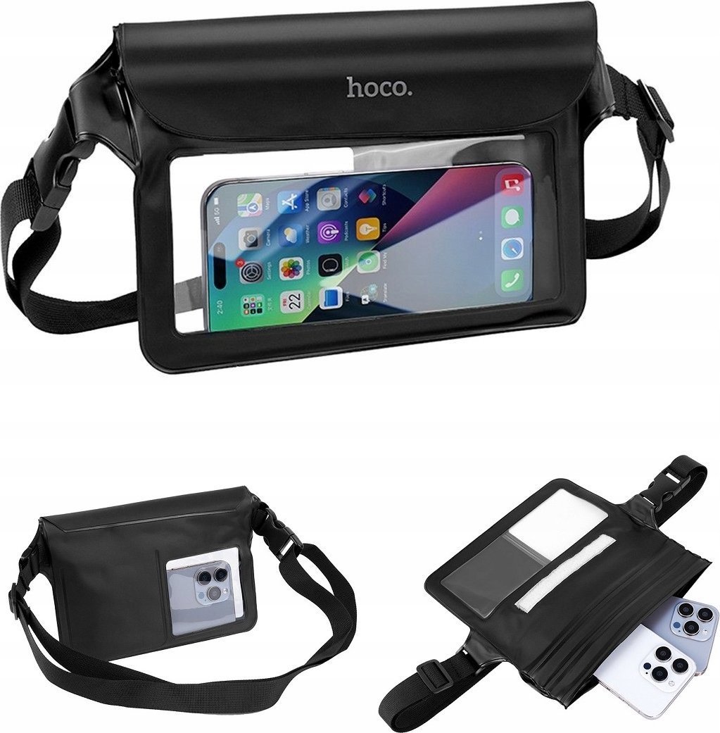 Hoco HOCO wodoodporny pokrowiec na telefon IPX8 HX51 czarny