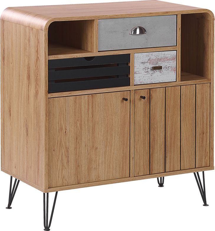 Beliani Komoda jasne drewno KYLE