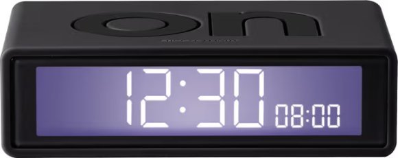Lexon Flip Mini Dual-Sided Alarm Clock dark gray LR158G3