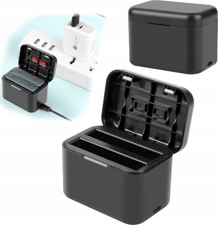 Ładowarka do aparatu Puluz Ładowarka Usb Na 2x Akumulator Bateria Do Insta360 X4 Insta 360 X 4 / Pu999b