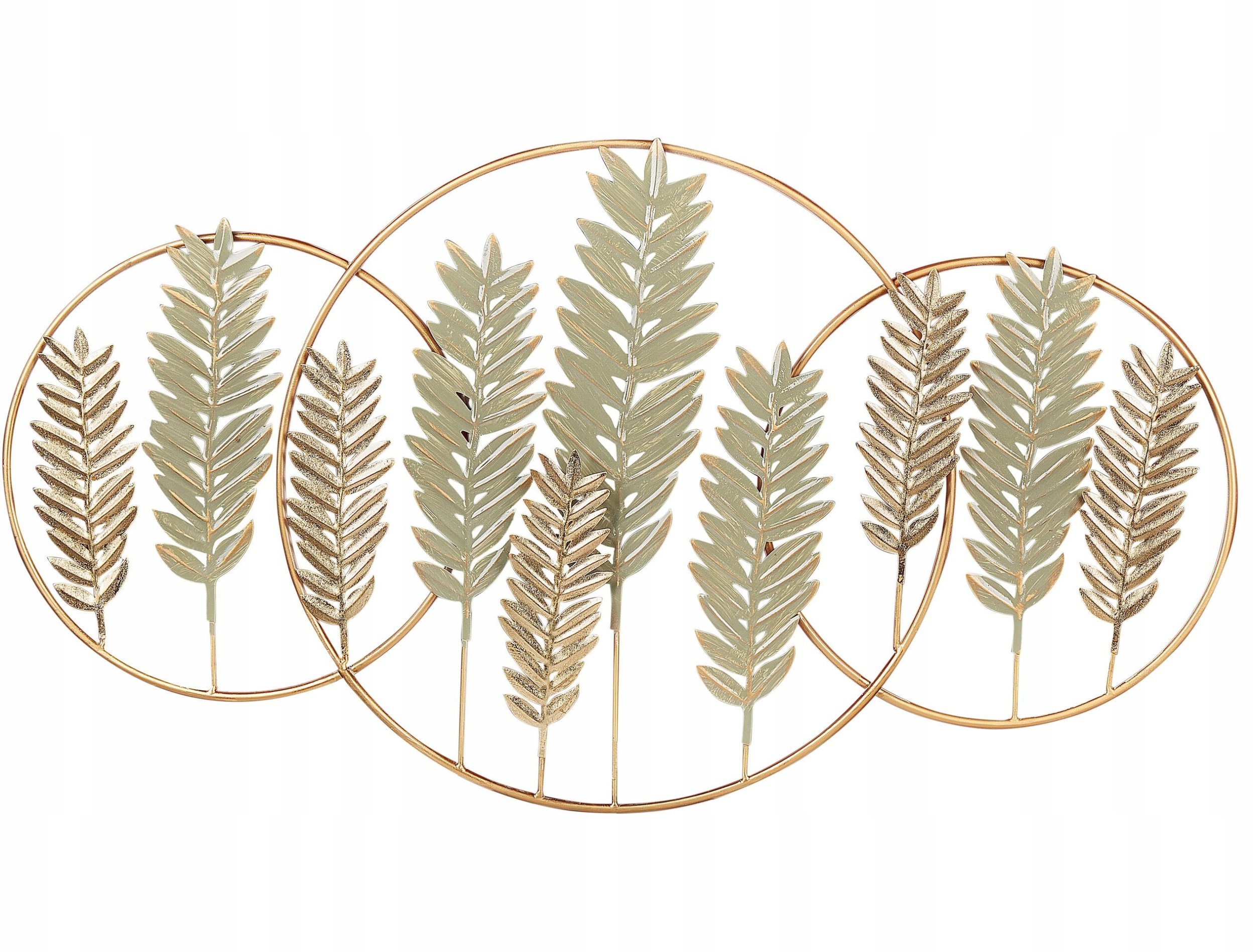 Beliani Dekoracja ścienna Liść COPERNICIUM Metal Złoty 50 cm