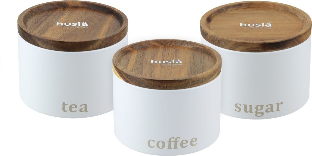 Husla Zestaw 3 pojemników Husla white