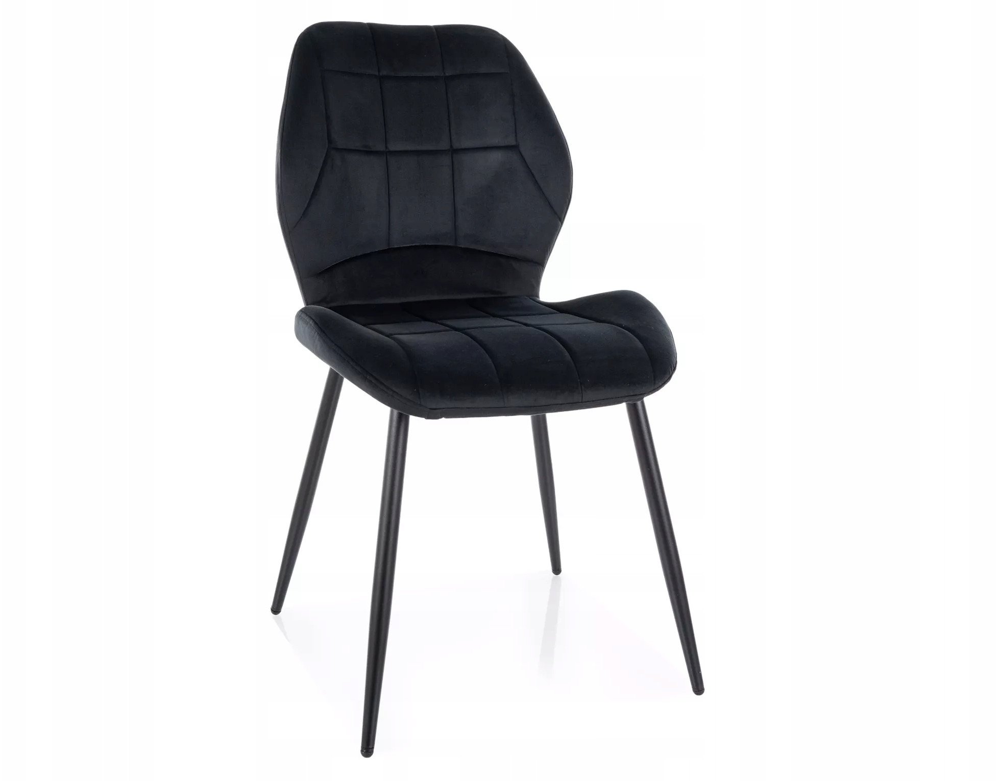 Krzesło do jadalni JAKE VELVET czarne