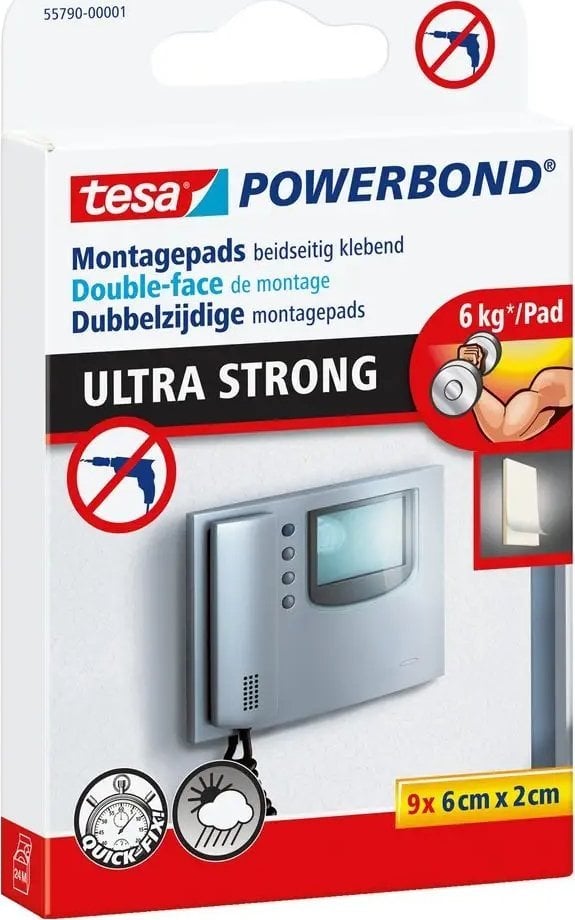 Tesa tesa Powerbond Montagepads Ultra Strong 9 St. 0,06m 20mm