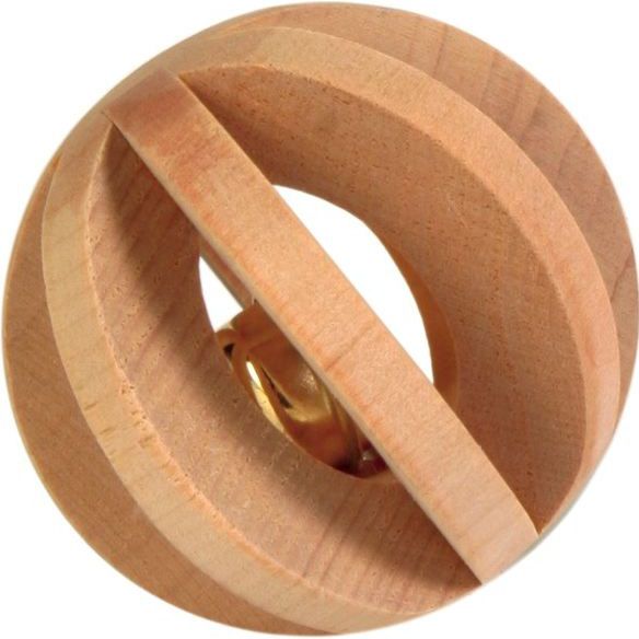 Trixie TX-6187 DREWNIANA PIŁKA Z DZWONKIEM