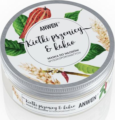 Anwen Kiełki pszenicy i Kakao - Maska do włosów wysokoporowatych 200ml