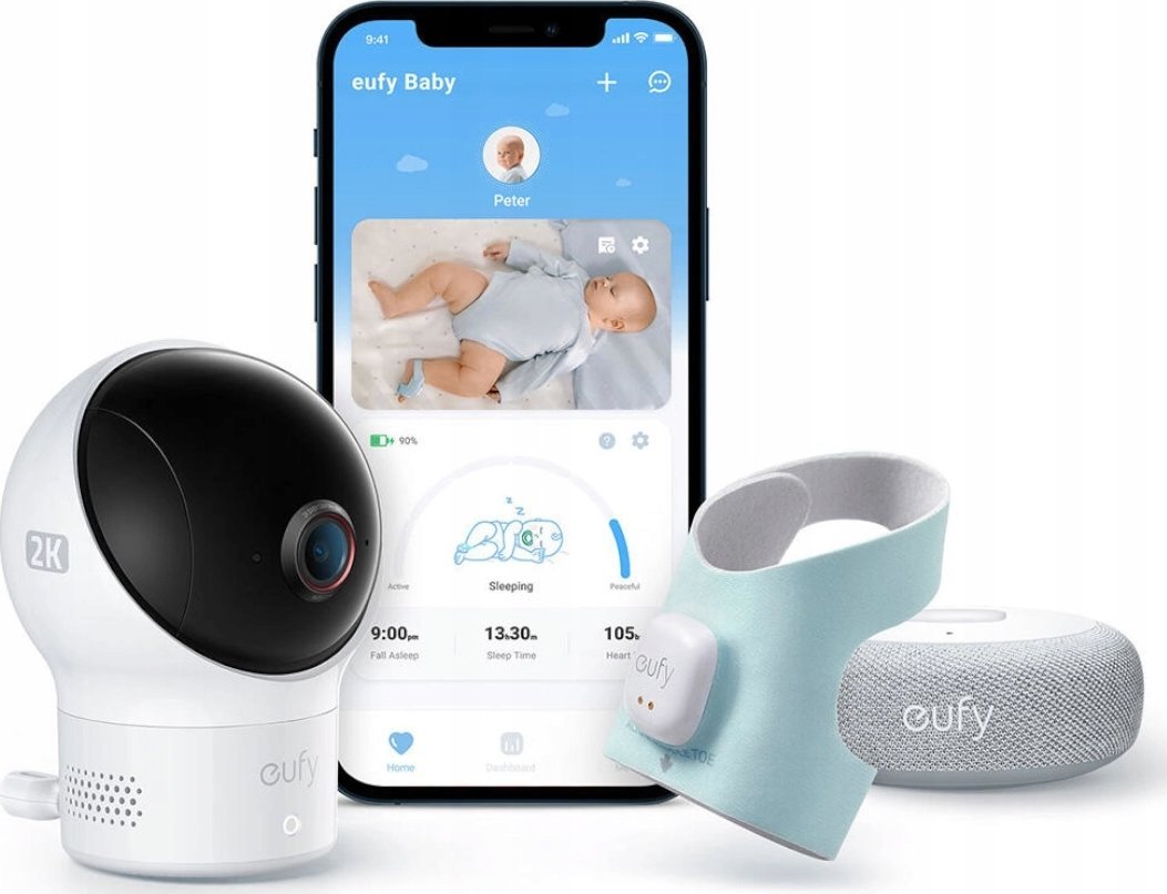 Kamera IP Eufy Eufy - Netzwerk-Uberwachungskamera - Farbe (Tag&Nacht) - Audio - drahtlos - Wi-Fi