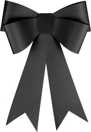 Kokarda dekoracyjna DIY czarna 55x71cm