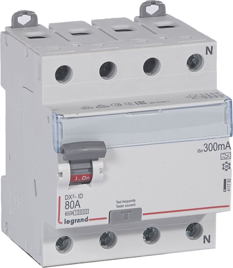 Legrand Wyłącznik różnicowo-prądowy 4P 80A 0,3A typ A P304 DX3 (411782)