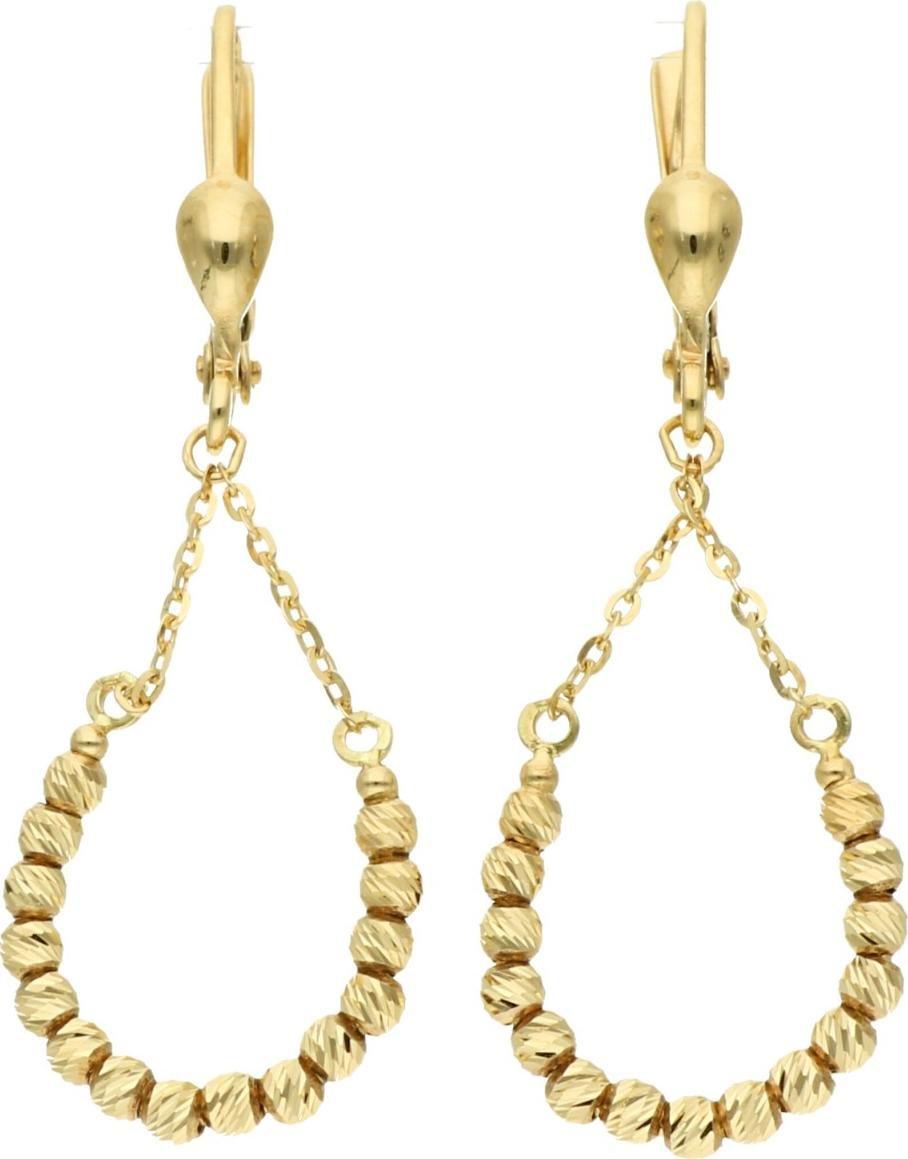 Rosanto Złote kolczyki z diamentowanymi kuleczkami 585 14k