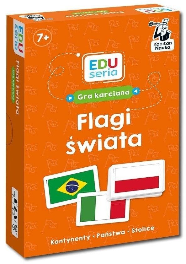 Kapitan Nauka EDUseria. Flagi świata. Gra karciana