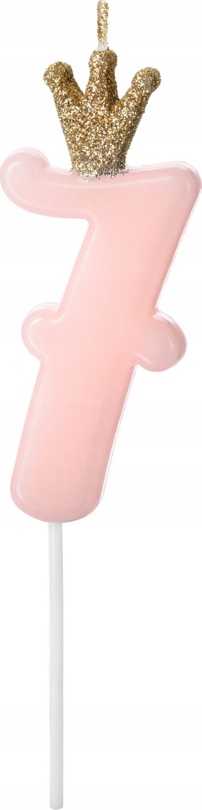 Świeczka urodz.Cyferka 7 j.róż 9,5cm 71817