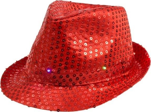 GoDan Kapelusz z cekinami czerwony - 1 szt. uniwersalny