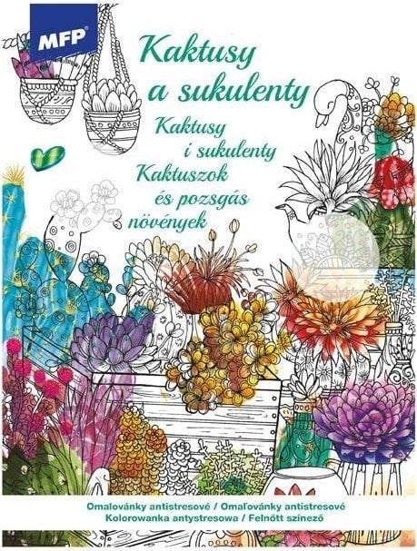 Kolorowanka antystresowa Kaktusy i sukulenty