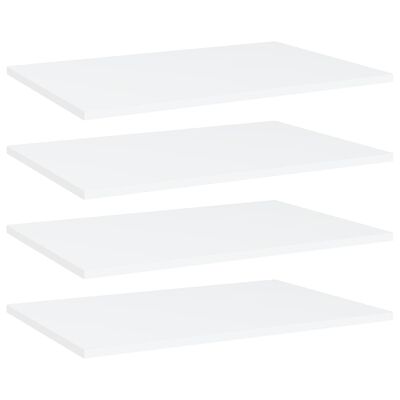 vidaXL Półki na książki, 4 szt., białe, 60x40x1,5 cm, płyta wiórowa