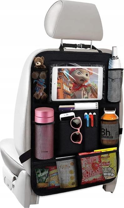 Zestaw Do Samochodu Ochraniacz Na Fotel+Kosz+Haki