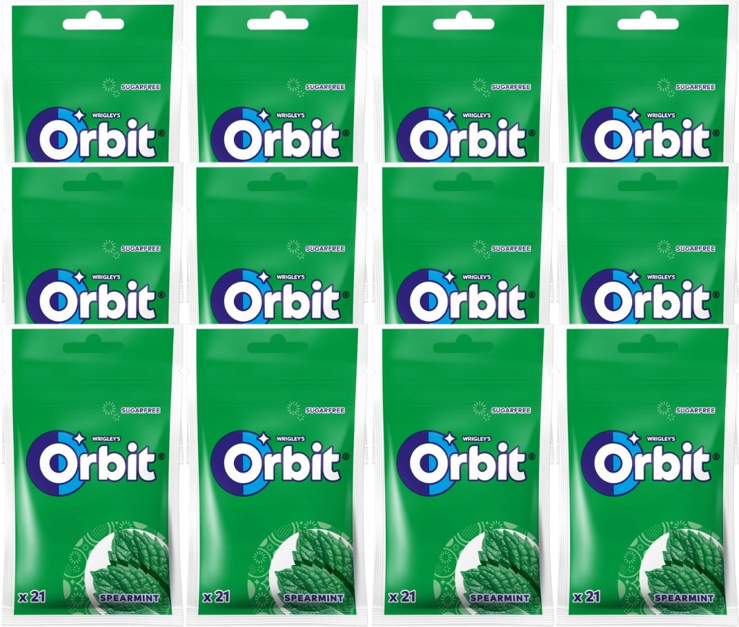 Orbit Spearmint Guma do żucia bez cukru 29 g x 12 sztuk