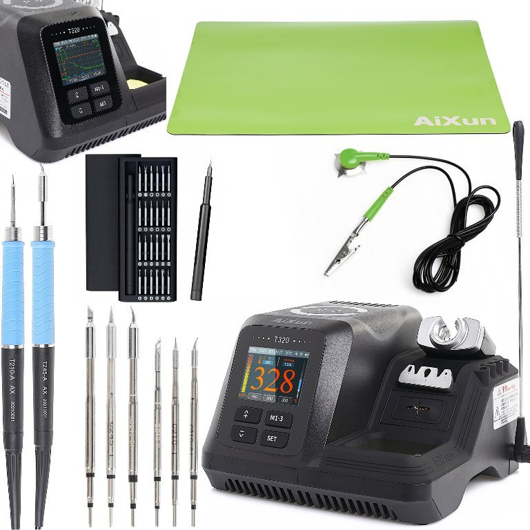 Profesjonalna Stacja Lutownicza Aixun T320 Zestaw 24w1 Mata 25x50cm Grotowa