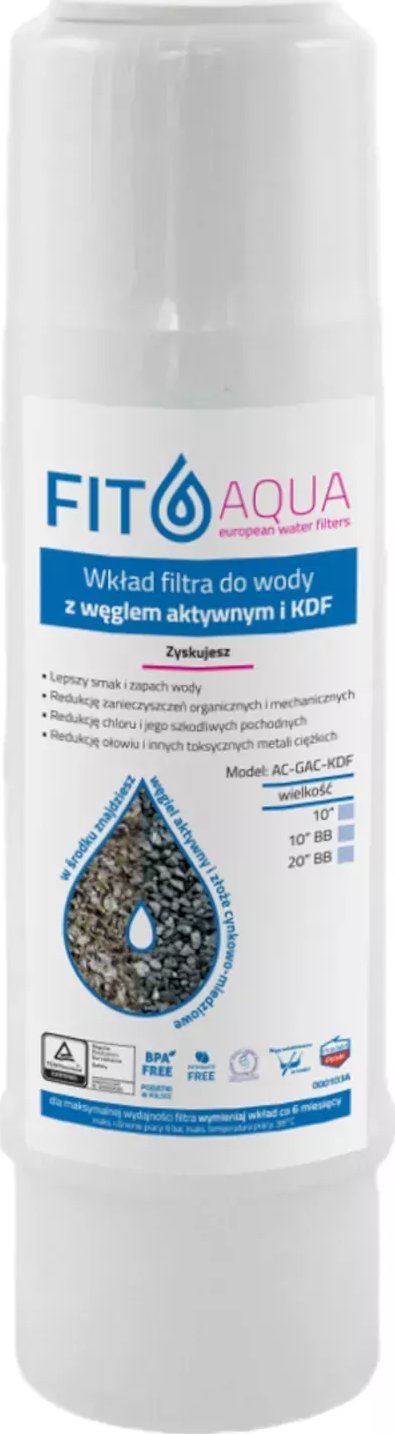Fit Aqua AC-GAC-KDF Filtr węglowy ze złożem KDF 10 cali