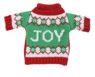 Dekoracja świąteczna Home Styling Collection Pokrowiec na butelkę wina XMAS, 26 cm