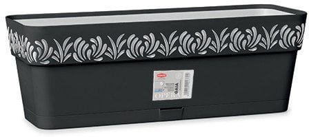 Puku kaste ar paliktni Gaia 50x18x17cm melna 8003507888036