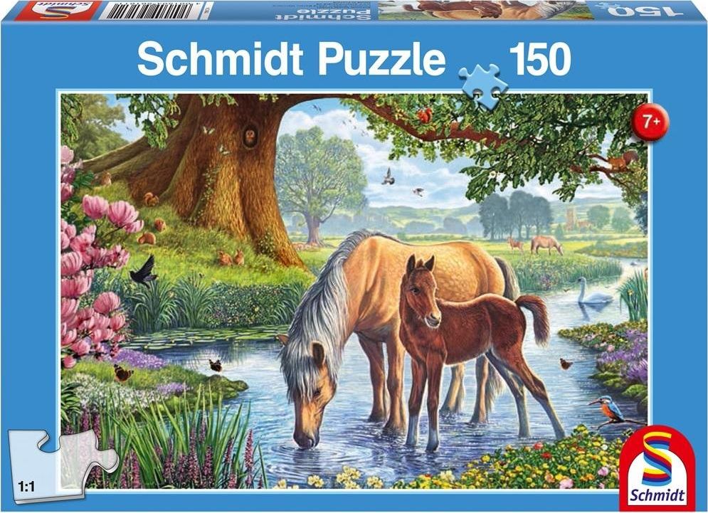 Schmidt Spiele Puzzle 150 Konie przy strumieniu G3