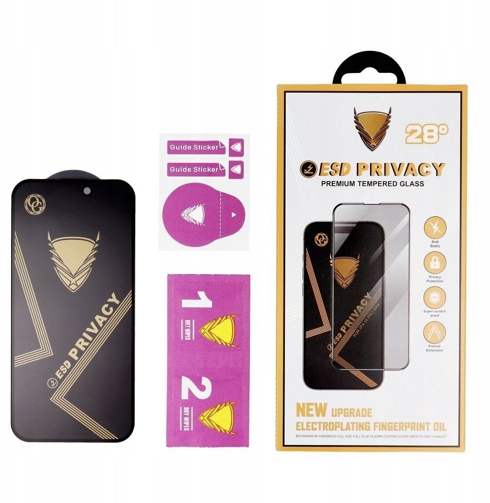 Szkło Hartowane OG 6D Premium Privacy Glass - do Xiaomi Redmi 15C 4G / 15C 5G czarny