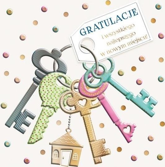 HENRY Karnet KW Gratulacje Dom Klucze