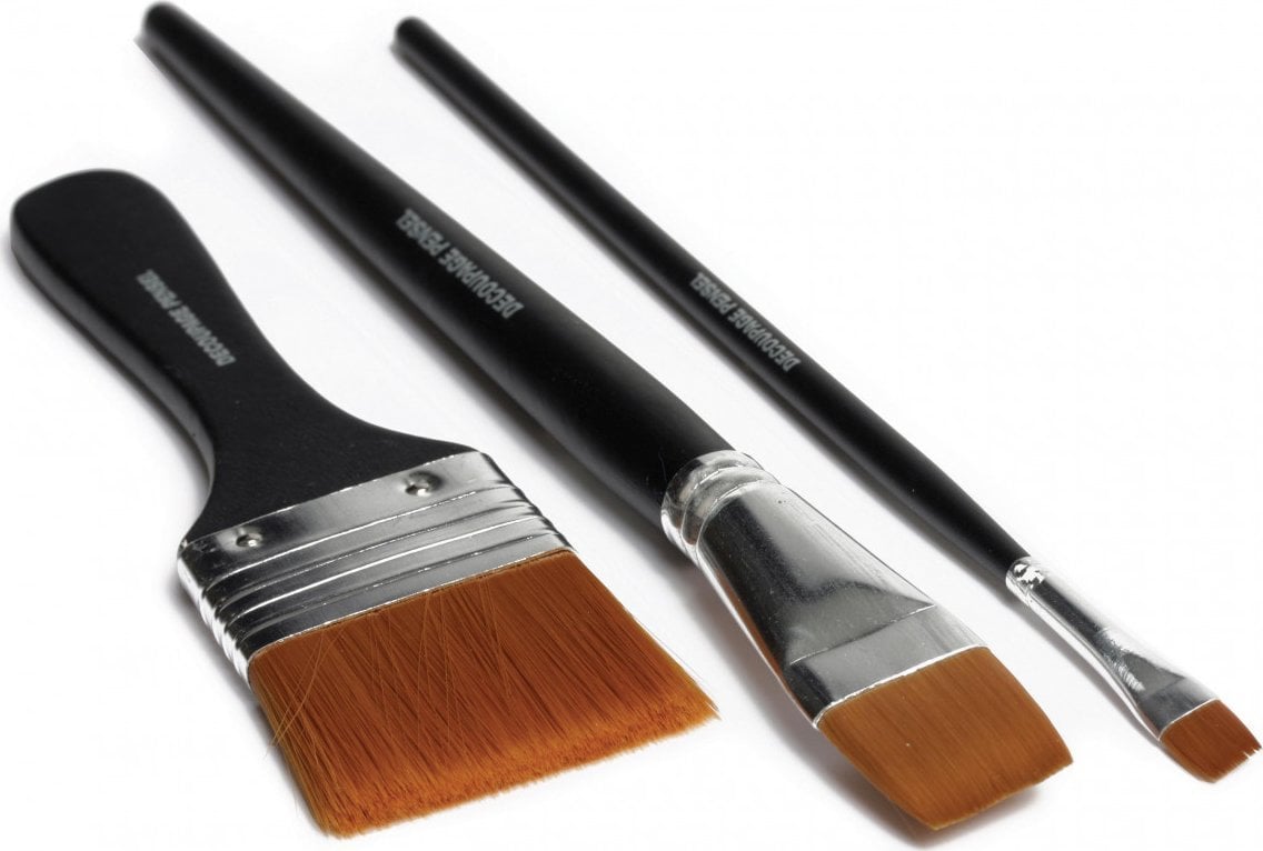 Usorteret Decoupage penselsæt 3stk