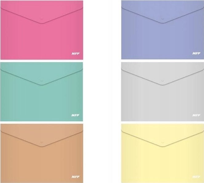 MFP paper teczka kopertowa na zatrzask A4 PP pastel mix 5370960