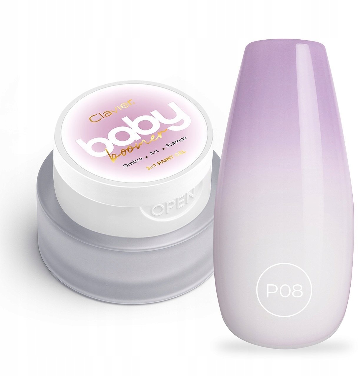 Silcare CLAVIER_Baby Boomer budujący żel 3w1 Lavendelle 3g