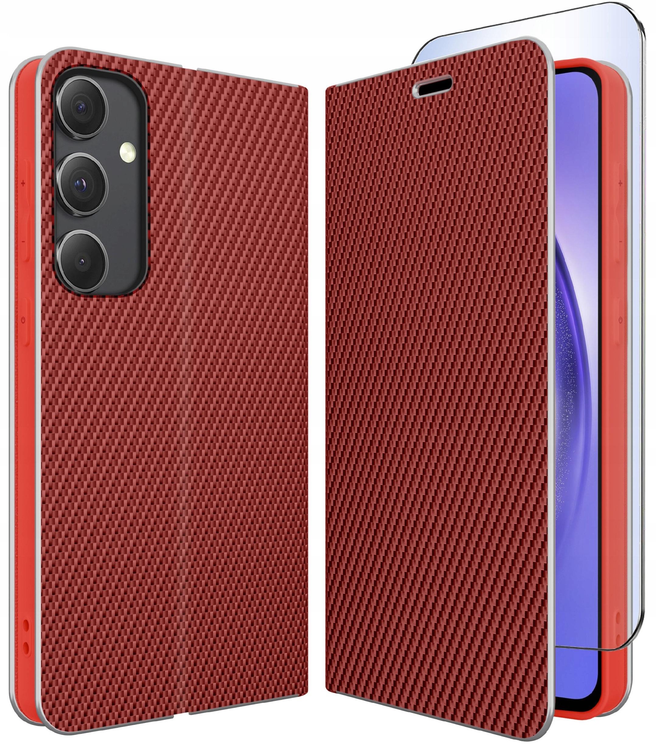 ETUI do Samsung S24 FE | CARBON PORTFEL BOOK TOKRA CASE CLASSIC + SZKŁO