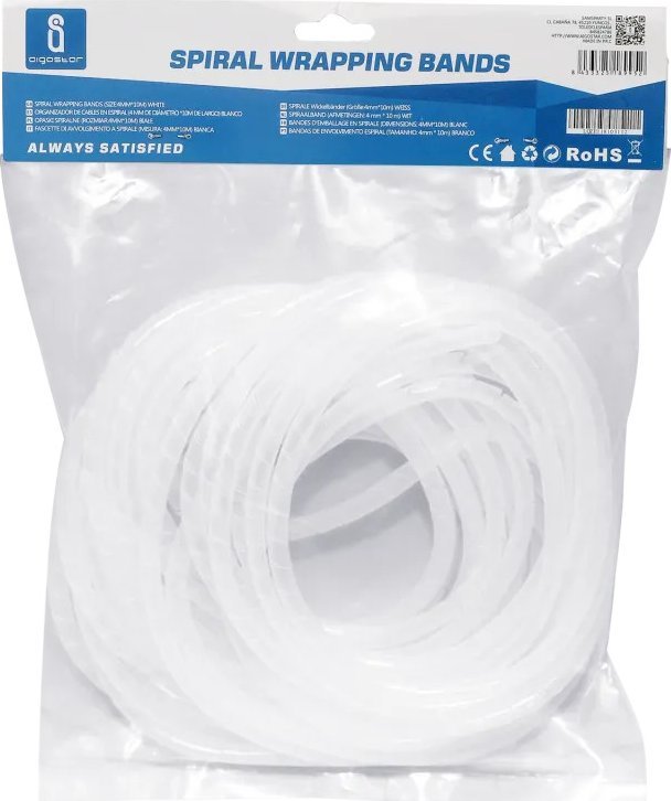 Organizer Aigostar Spirala na przewody 6mm*10 m biała Spirala na przewody 6mm*10 m biała