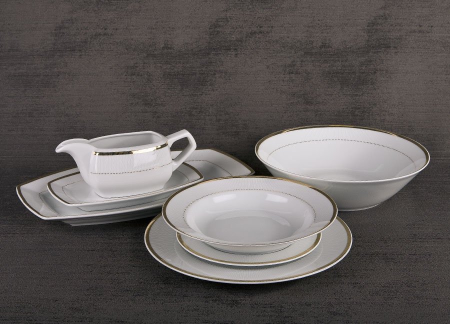 Ćmielów Serwis obiadowy 6/22 Marcello Gold