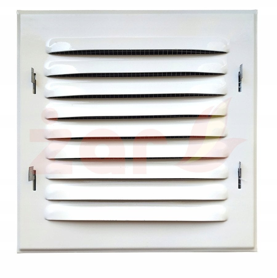 Kratka metalowa z siatką 165x165mm biała WX1