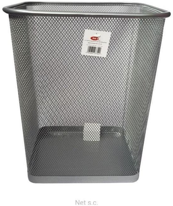 NET Kosz kwadratowy srebrny