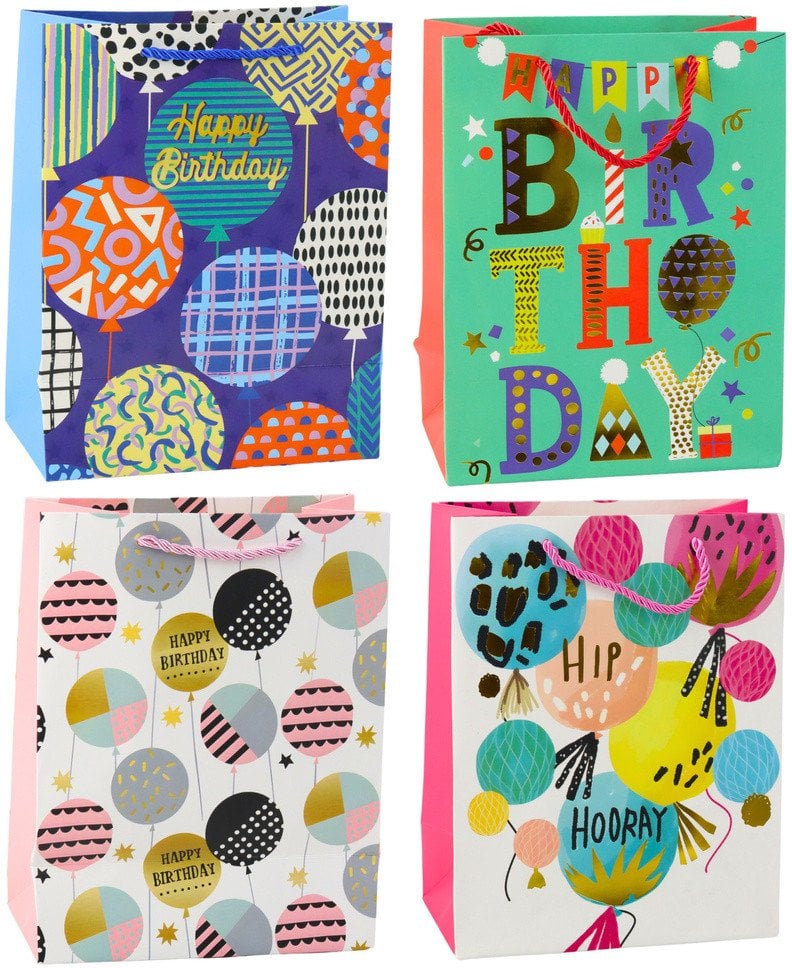 Torba Prezentowa Papierowa Urodzinowa Wzory 23 x 18 x 10,5 cm