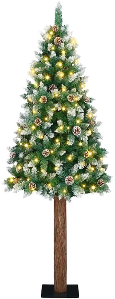 vidaXL Szczupła Choinka Zielony 72 x 72 x 180 cm PVC