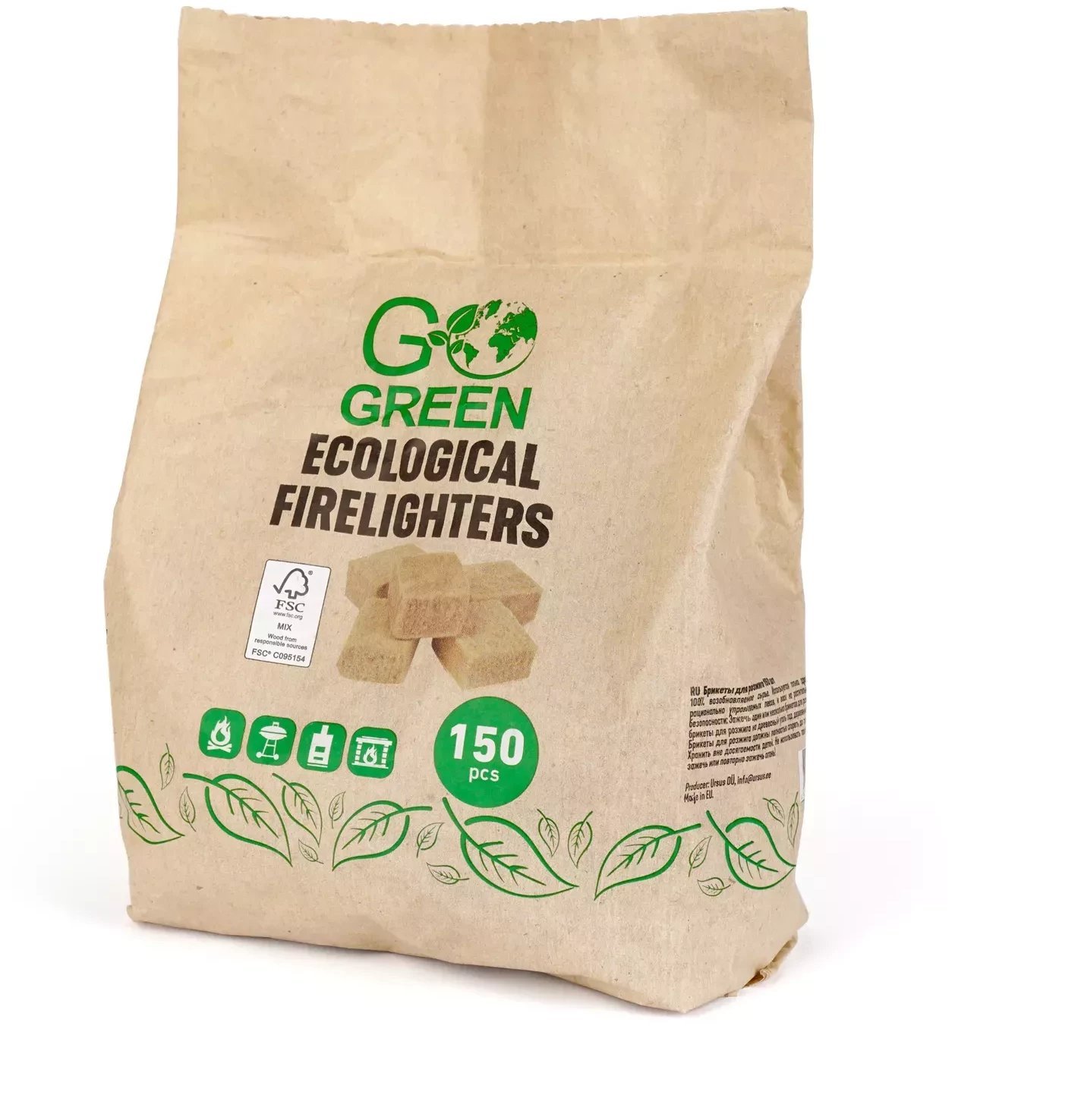 Ekologiskie aizdedzinasanas kubini 150 gab. 4743115011184