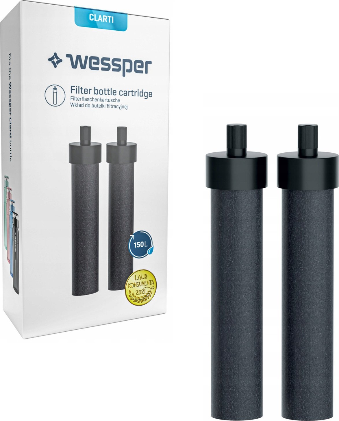 Wkład filtrujący Wessper Wessper Wkłady węglowe do butelki filtrującej ActiveMax Clarti