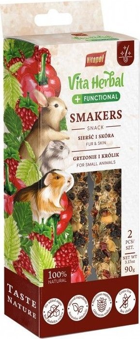 Vitapol VITAPOL - Vita Herbal Smakers na sierść i skórę dla gryzoni i królika