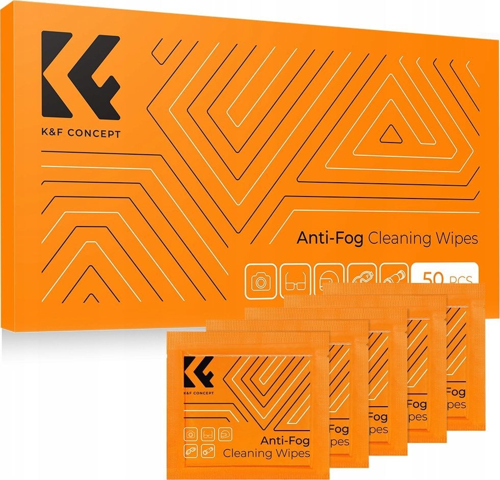 Kf Chusteczki Do Czyszczenia Optyki Okularów Soczewek K&f Concept 50szt. Przeciw Parowaniu Anti-fog / Kf08.034a
