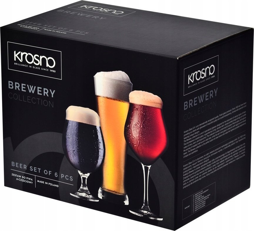 Krosno Komplet konesera piwa Brewery KROSNO zestaw 6szt