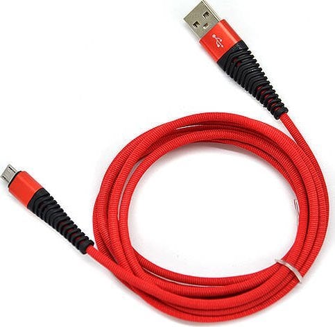 Kabel USB Vega USB-A - microUSB 3 m Czerwony