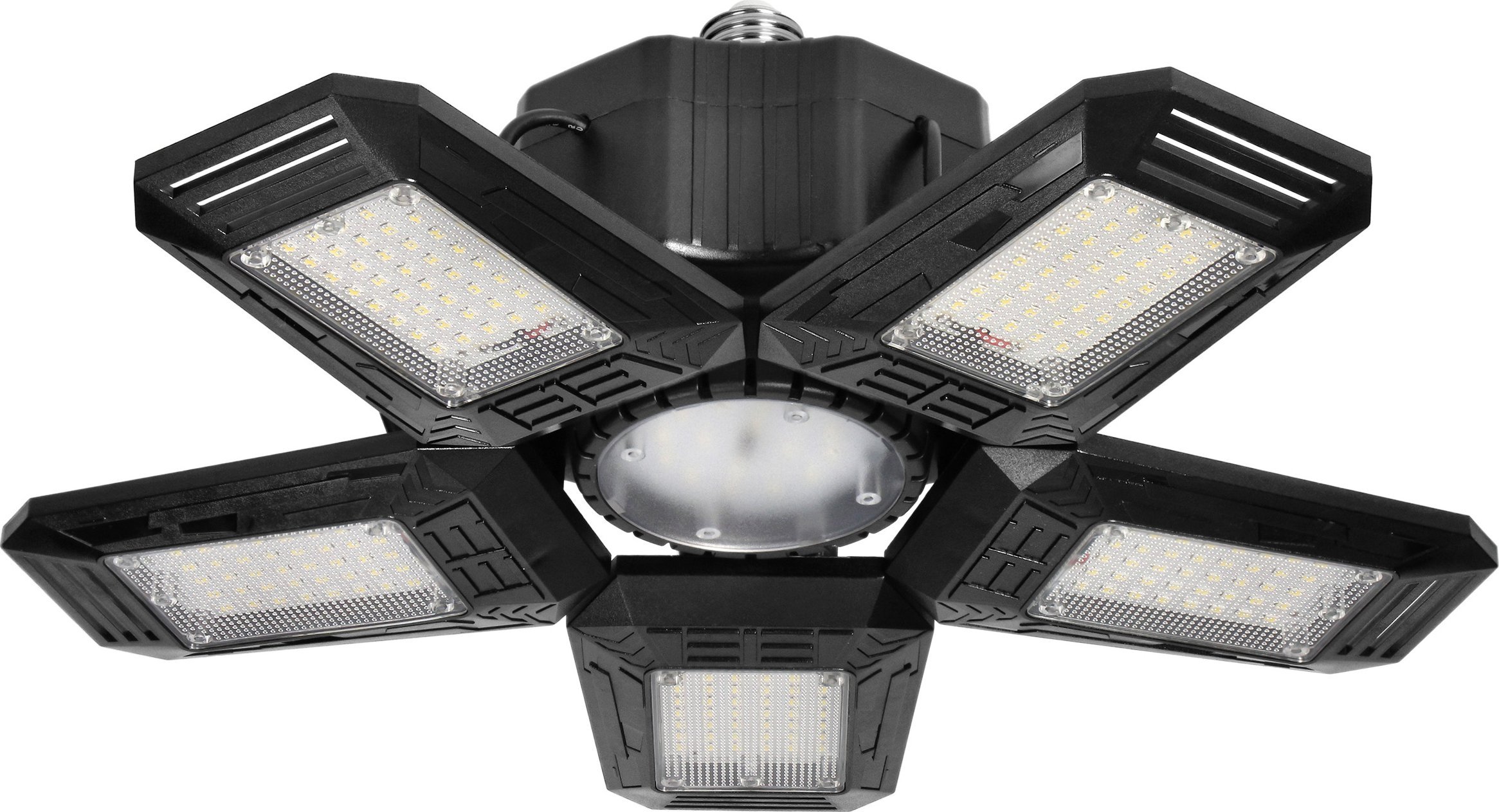Orno RIGEL LED lampa warsztatowa składana 5-skrzydłowa, E27 55W, 6500K, 4950lm