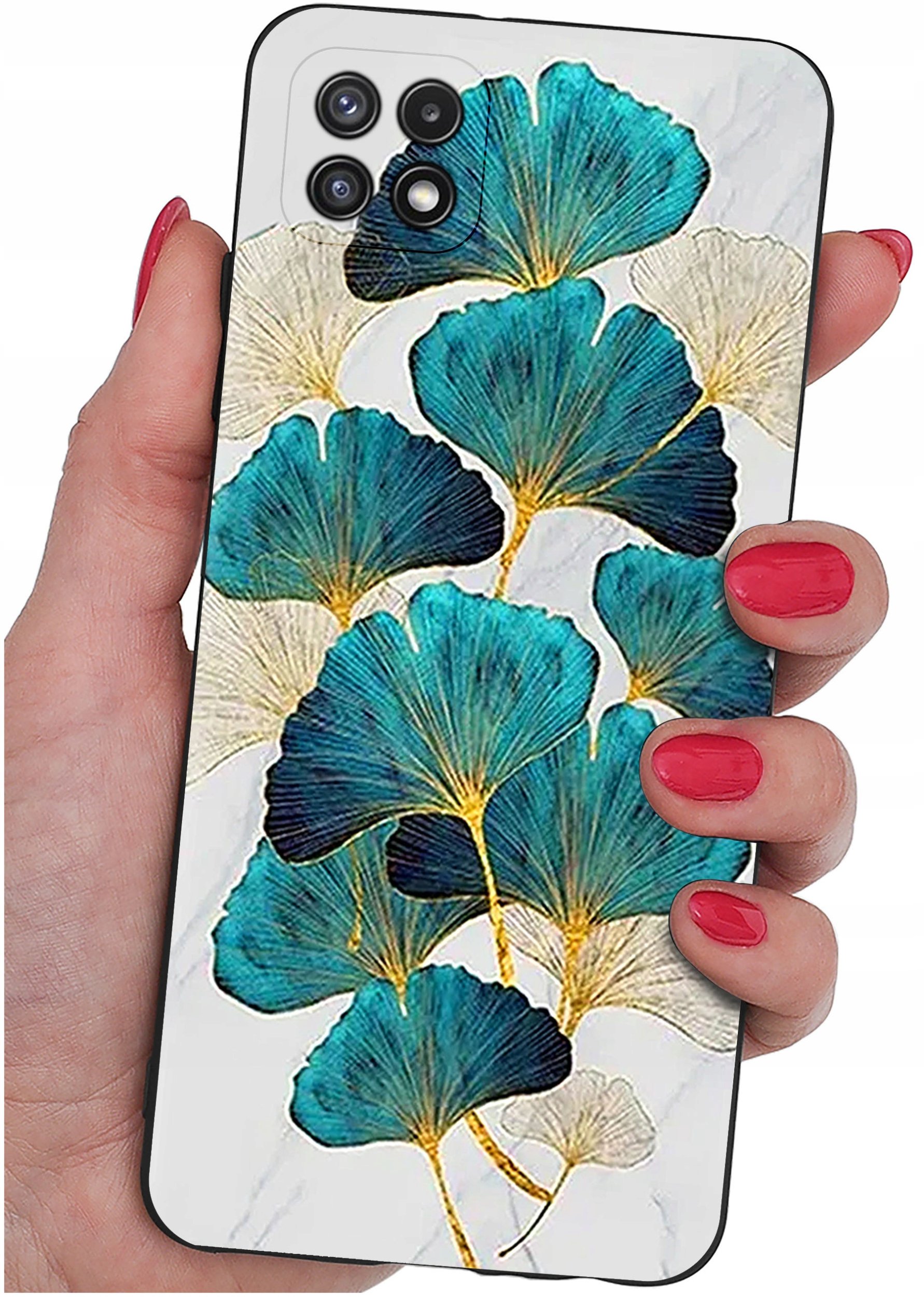 Etui do Samsung A22 5G WZORY |SILIKONOWE MATT CASE + SZKŁO 9H