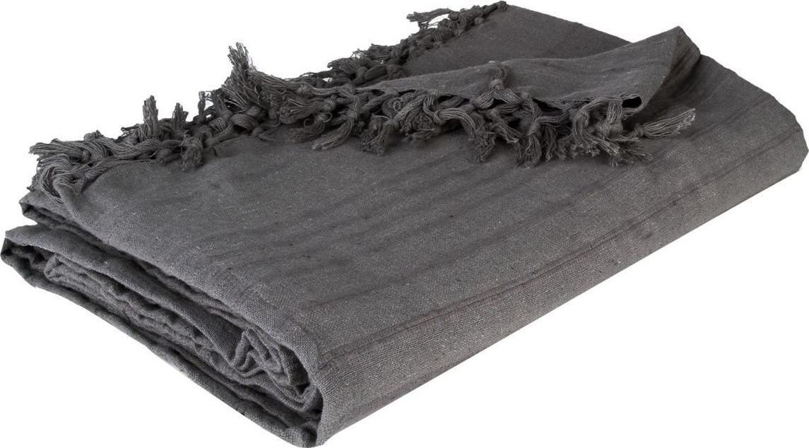 Atmosphera Narzuta na łóżko 160x220 frędzle grafit